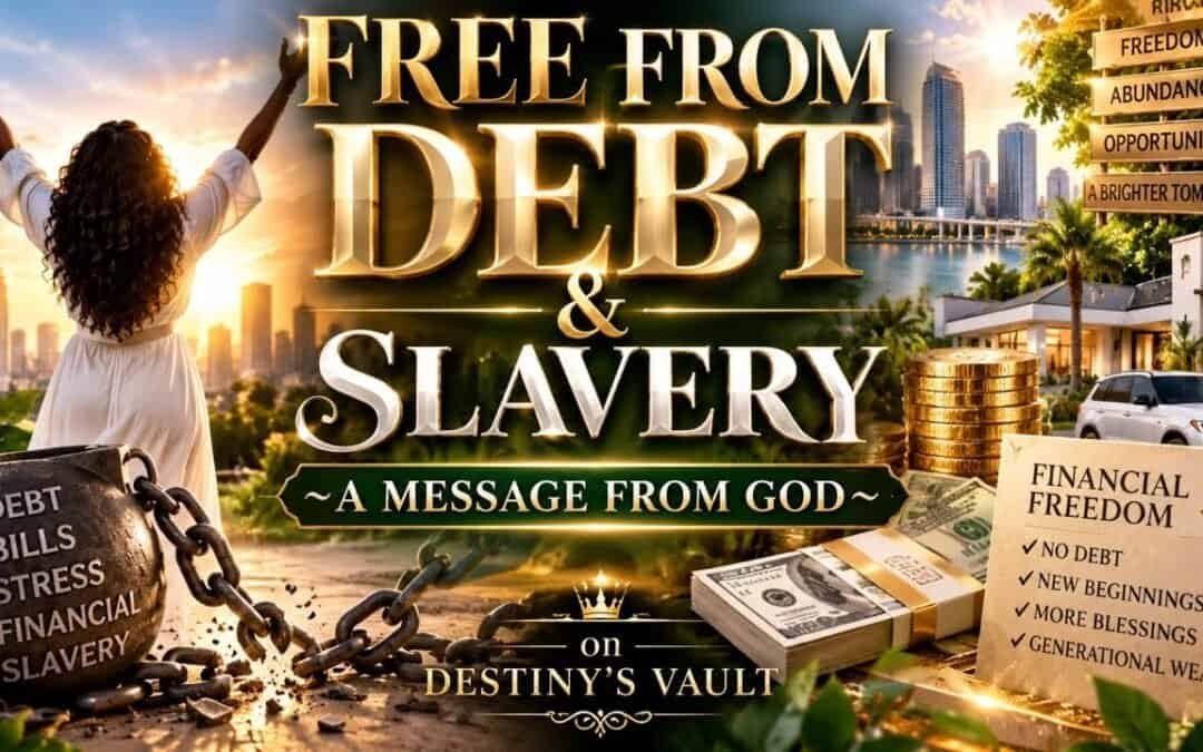 FREE FROM DEBT & SLAVERY( A MESSAGE FROM GOD) on DESTINY’S VAULT 8-7-25.