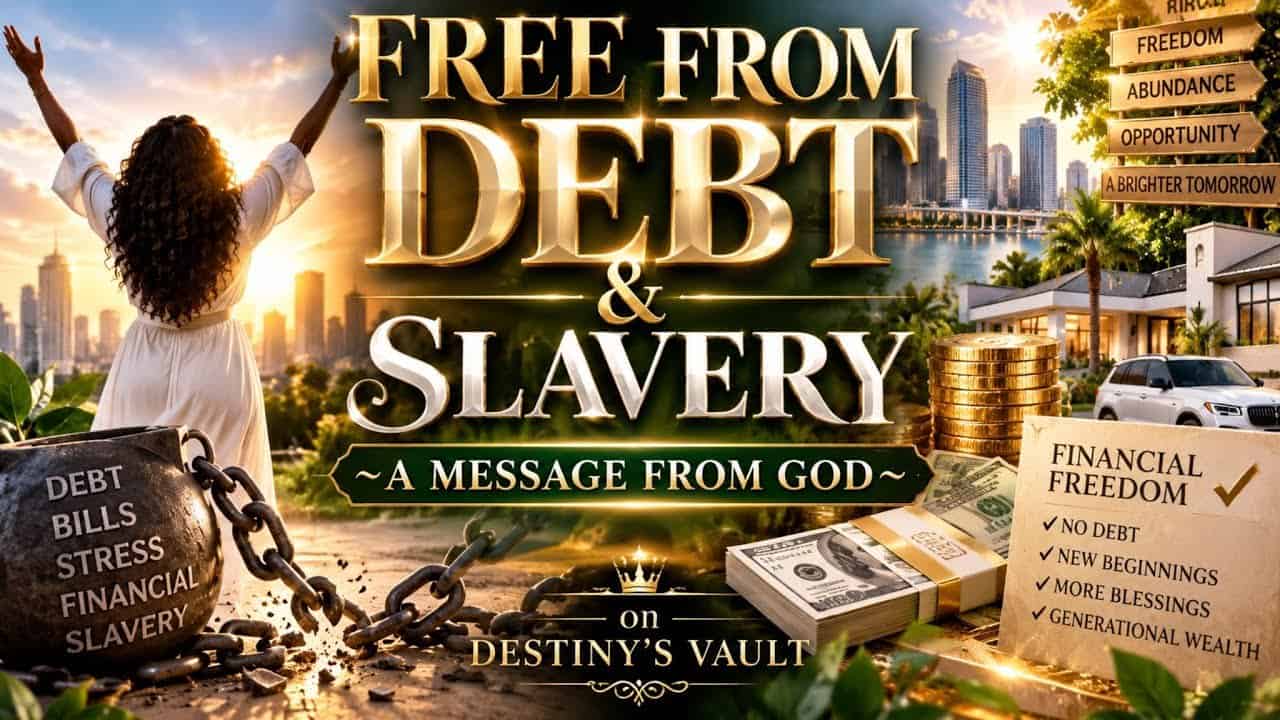 FREE FROM DEBT & SLAVERY( A MESSAGE FROM GOD) on DESTINY’S VAULT 8-7-25.