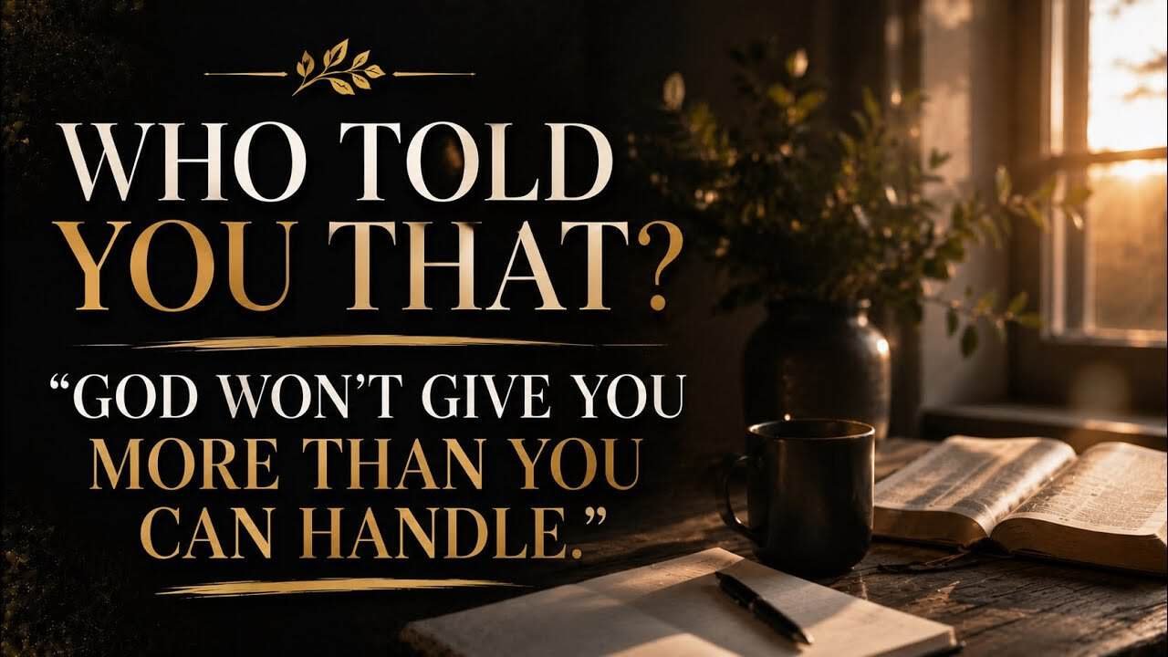 WHO TOLD YOU THAT? “GOD WON’T GIVE YOU MORE THAN YOU CAN HANDLE”(IN THE ROOM) with Kraig & Sarah